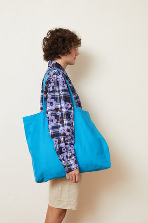 Plain Blue Tote Bag